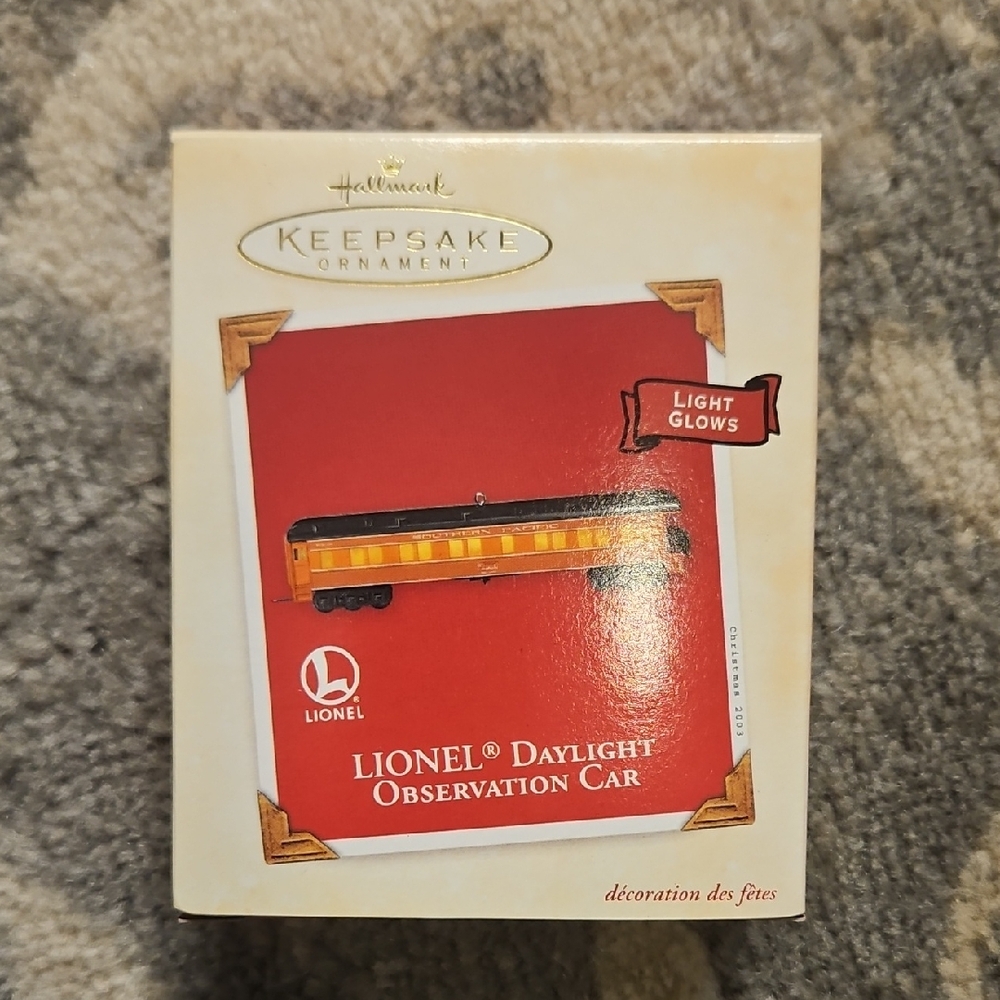 Hallmark Lionel Daylight Train Ornament - Red and Orange